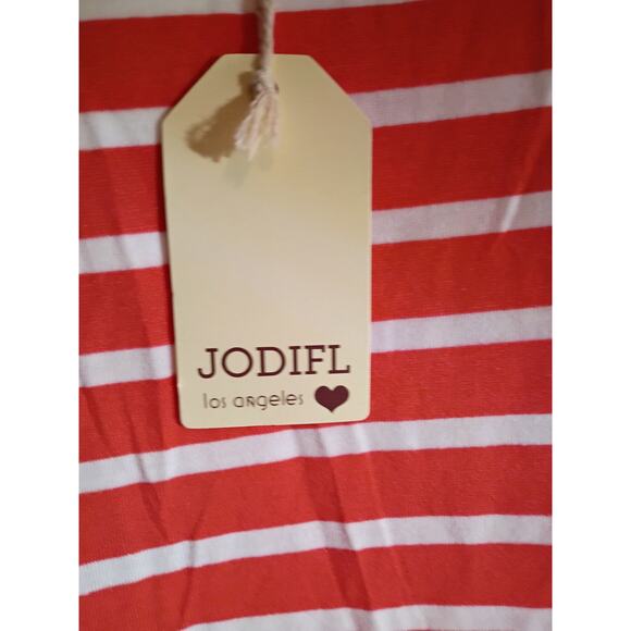 NWT Jodifl Red White Stripe Swing Dress Small Soft Stretch Everyday Casual - Picture 7 of 13